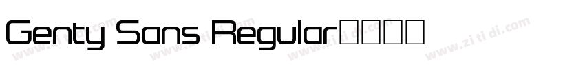 Genty Sans Regular字体转换